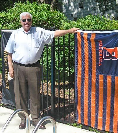 Dr. Ted Castele in his backyard in 2008