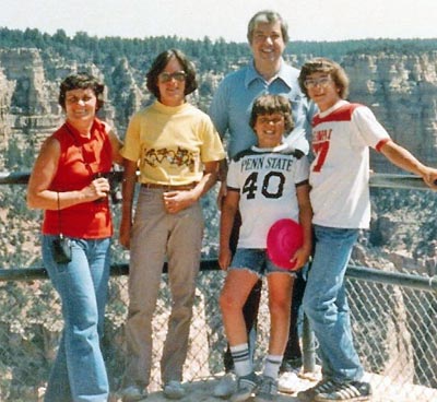 Dr. Ted Castele and family at Grand Canyon