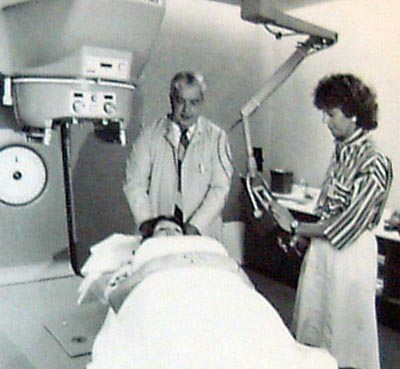 Dr. Ted Castele with patient