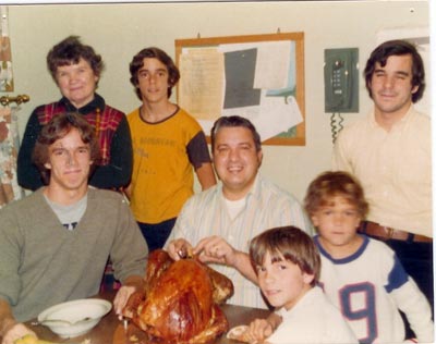 Dr Ted carves the turkey