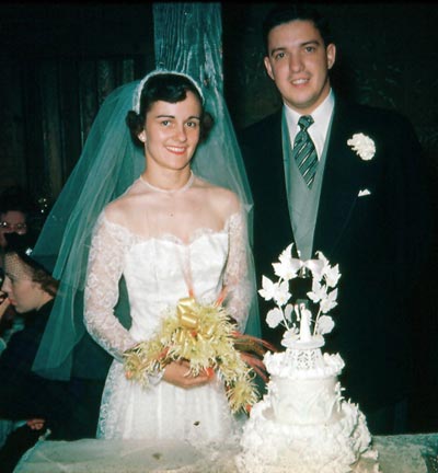 Ted Castele and Jean Willse wedding in 1951