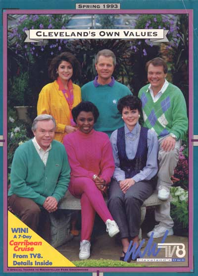 1993 TV 8 Team - Denise Dufala, Tim Taylor, Casey Coleman, Dick Goddard, Eleanor Hayes, Laurie Jennings at Rockefeller Greenhouse
