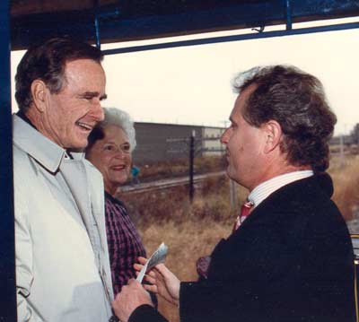 George and Barbara Bush with Tim Taylor on 10-31-1992