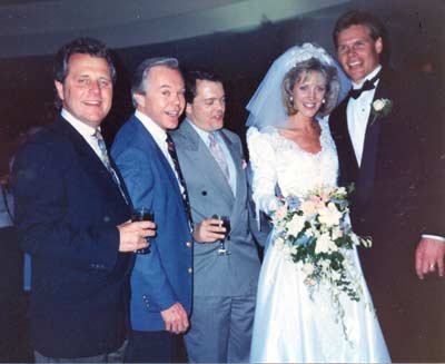 Tim Taylor, Dick Goddard and Casey Coleman at Robin Swoboda's wedding in San Diego