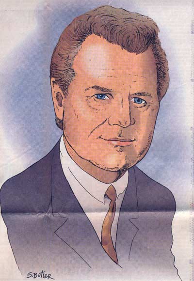 Scott Butler of the News Herald drawing of Tim Taylor -9-24-2000