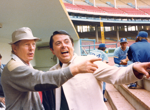 Danny Kaye and Tom Eakin at Cleveland Municipal Stadium
