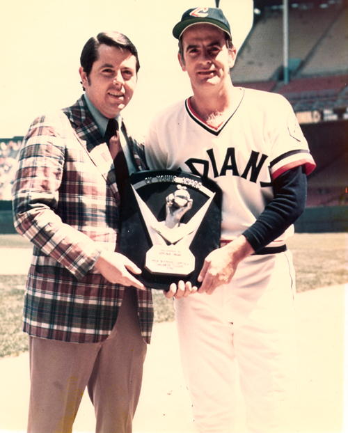 Tom Eakin with Cy Young winner Gaylord Perry in 1972