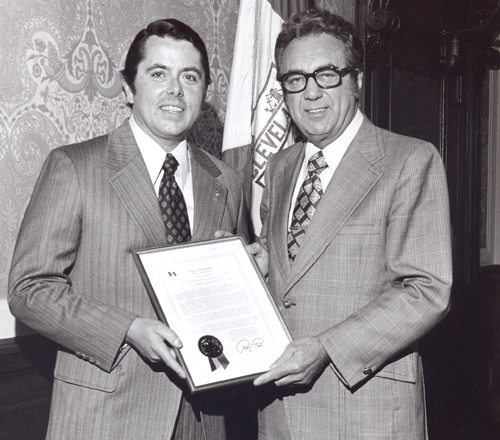 Tom Eakin with Cleveland Mayor Ralph Perk
