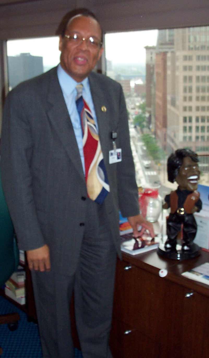 Andrew and James Brown doll