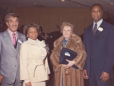 Art (of Art's Seafood) and wife with Lurtissia and Virgil Brown