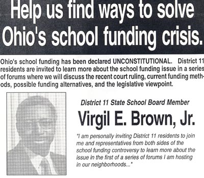 Virgil Brown school flyer