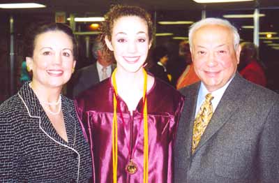 Virgil Dominic with wife Shaun and granddaughter Denise at Ohio State graduation in June 2007
